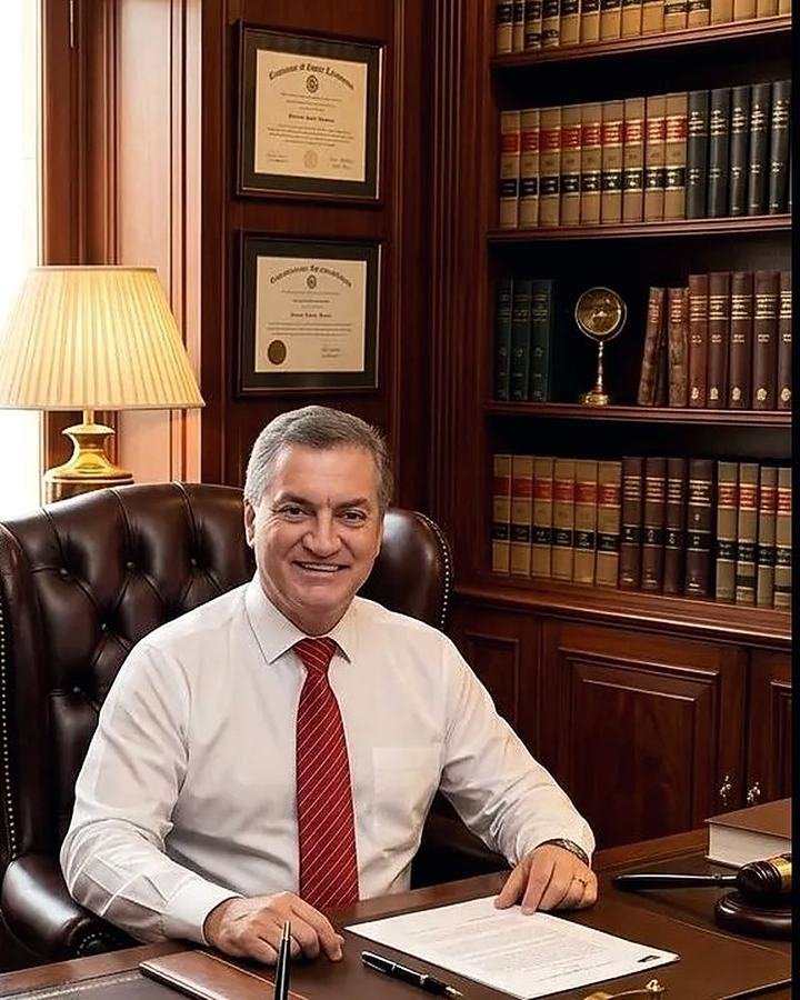 Dr. Adilson Nunes, advogado, em seu escritório